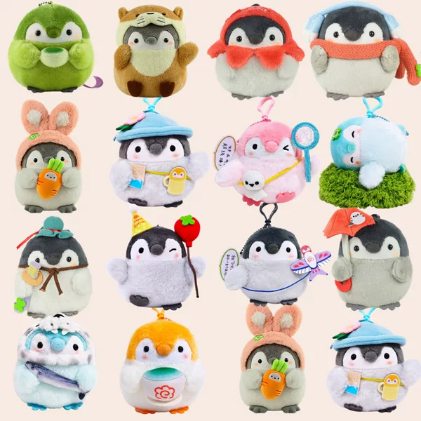Genuine Praise Goose Plush Doll Japanese Cute Keychain Positive Energy Penguin Doll School Bag Accessories Bag Hanging Accessories