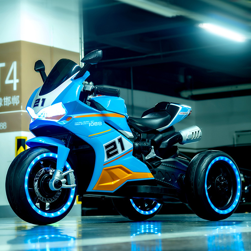 Motocicleta eléctrica para niños, coche de juguete para niños, coche de batería recargable para hombres y mujeres