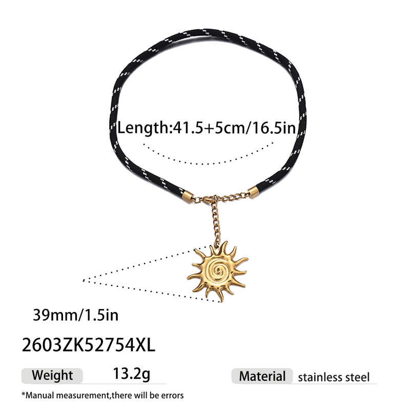 Alta Europa y América de moda de acero inoxidable viento marino estrellas de mar conchas collar de mujer personalidad collar de mujer