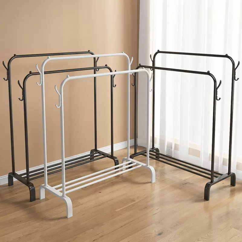 落地衣架服装店宿舍卧室挂衣服架子室内晾衣架可移动多功能衣帽架