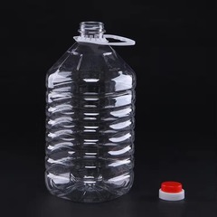 透明なプラスチックオイルボトルのドラム缶を厚くして10斤入りのドラム缶petサラダオイルポットのボトルメーカー