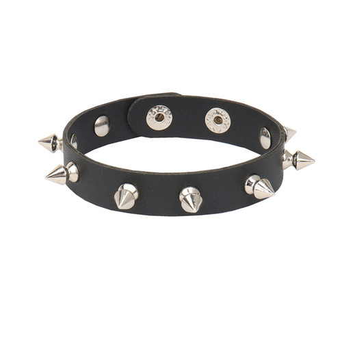 European and American punk style trend rivets personality fashion couple leather leather bracelet bracelet rock gothic bracelet