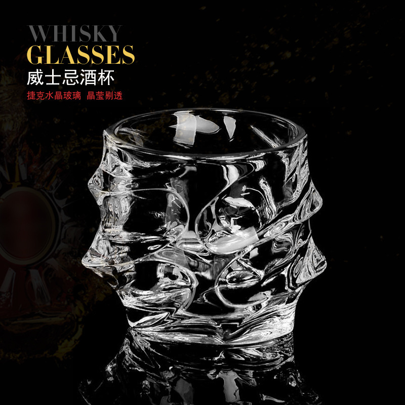 Vaso de vinos de Amazon suministro de vidrio de cristal creativo europeo Vaso de vinos de vinos de whisky de cerveza de bar