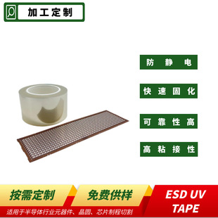 Esd Uv Tape Tape 3Kz Anti-Static Tape Semiconductor Protection Tape Strong Adhesive Force Uv Transparent Film