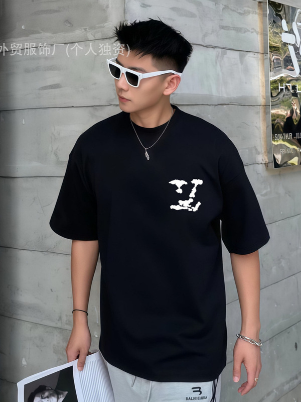 Donkey Family 正しいバージョン Yunduo フロントとバック 1v ロゴプリント半袖 L Family 男女カップルルーズコットンストリートファッション Tシャツ|undefined