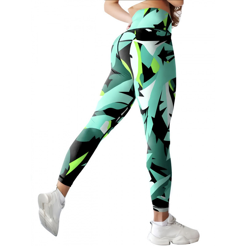 Transfronterizos Europa y Estados Unidos impresa pantalon de calzado de calzado de mujer elevación de cadera apretada bottom diaria pantalones deportivos casuales 2026