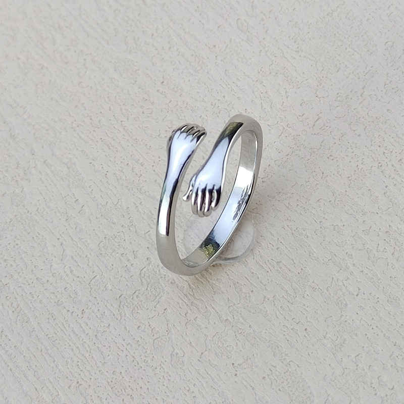 6g Weight Romantic Simple Style Hand Copper Open Ring In Bulk