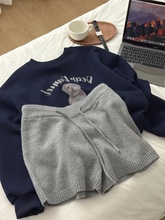 韩国东大门代购2025早秋季新款 高品质针织抽绳短裤