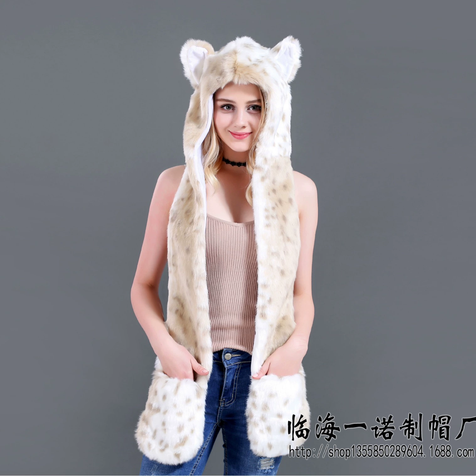 Winter Cartoon Hat, Scarf & Gloves Set (Speed Tong) — One Size, Multiple Animal Styles