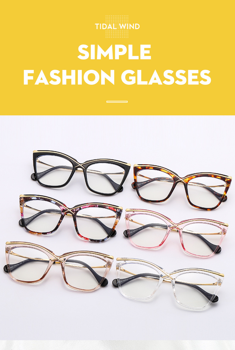 Fashion Solid Color Pc Cat Eye Full Frame Optical Glasses display picture 1