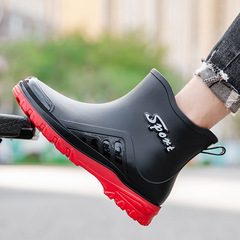 2023新款韓版潮流時尚防水鞋男 防滑四季通用短筒PVC釣魚鞋