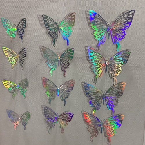 3D Stereo Simulation Paper Butterfly Concealer Nail Hole Cover Charming Sticker Bedroom Window Room Wedding Decoration Metal Texture