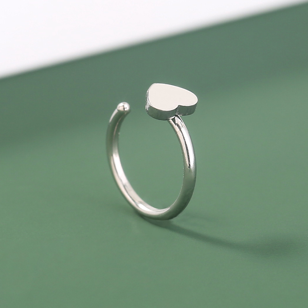 stainless steel heart nose ring without perforation heart-shaped nose clip