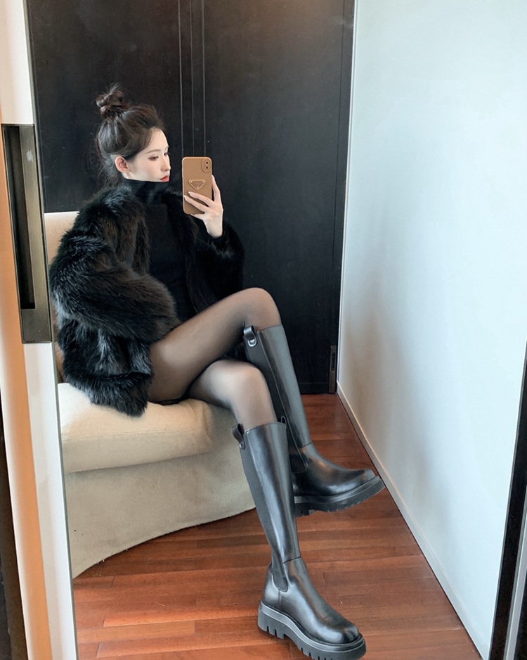 Solid Color Casual Fleece Cashmere Warm Winter Spring Autumn Leggings Pantyhose Tights display picture 9