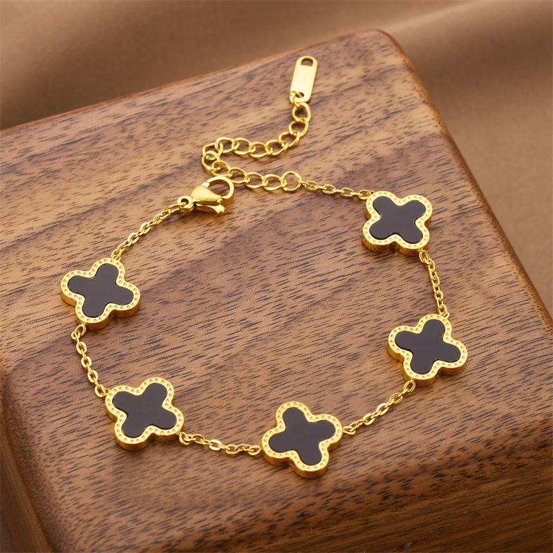 Joyas transfronterizas europeas y americanas Pulsera de acero de titanio de todo fósforo Versión coreana del temperamento bohemio Pulsera de acero de titanio que no se desvanece Joyería femenina