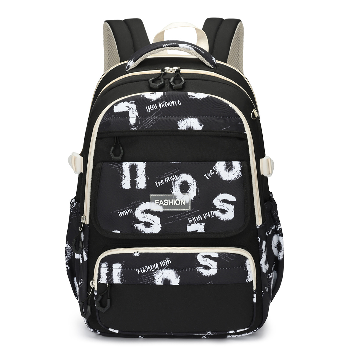 Mochila de todo fósforo, mochila de gran capacidad para la escuela secundaria y secundaria, mochila para estudiantes universitarios de moda casual, mochila de viaje de cercanías al por mayor