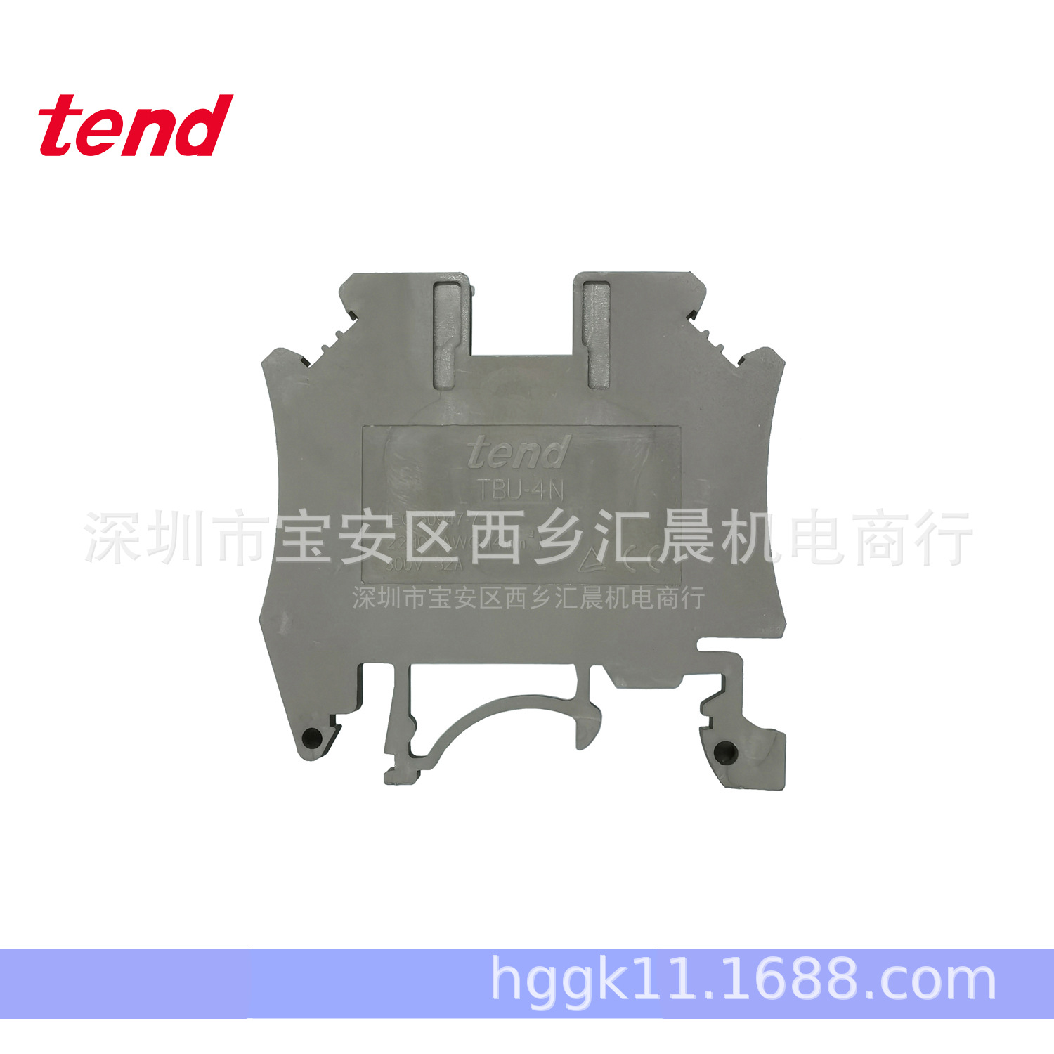 TEND台湾天得欧式端子盘TBU-4N轨道式螺丝型接线端子排