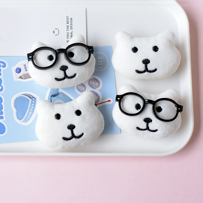 ホット販売ぬいぐるみ漫画メガネクマジュエリーアクセサリー diy 材料卸売 pj1779|undefined