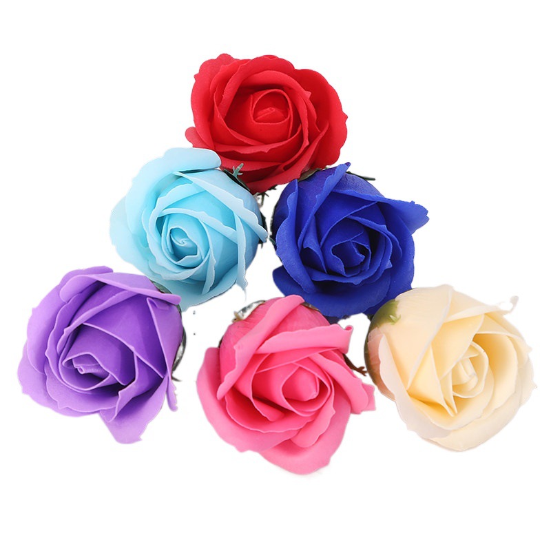 Suministros del fabricante al por mayor 520 Día de San Valentín chino jabón grueso de tres capas flor de agua jabón DIY cabeza de rosa