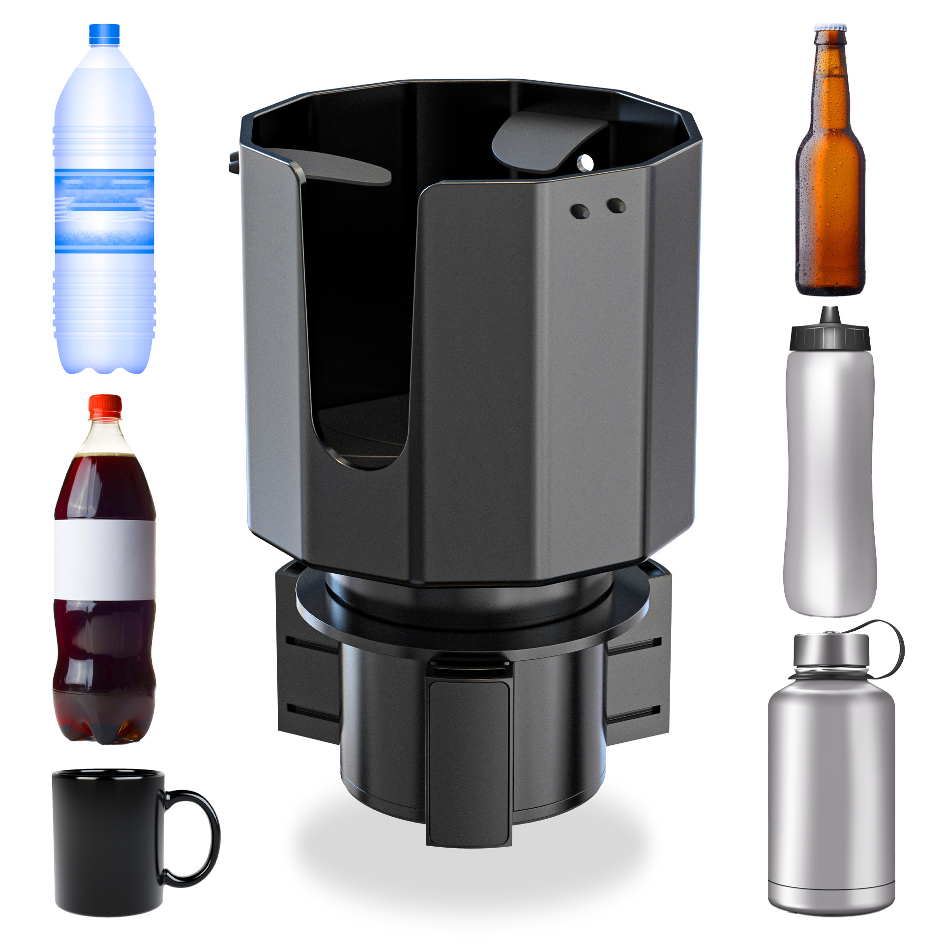 Car Water Cup Holder Multifunctional Water Cup Limiter Car Large Diameter Cup Holder Tray Storage Rack Beverage Cup Holder