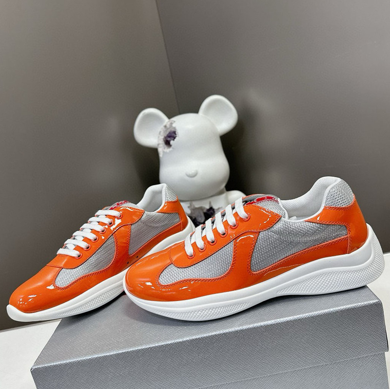 Bright Patent Leather Mesh Breathable Casual and Comfortable Genuine Leather Men's and Women's Shoes 24 Spring & Fall Versatile Trendyy Sports Sneakers Couple Shoes