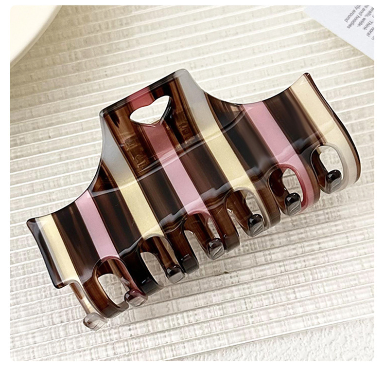 Mujeres Estilo Clásico Bloque De Color Hojas De Acetato Ahuecar Garras De Pelo display picture 1