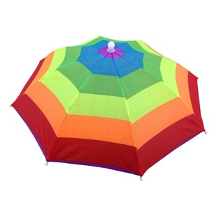 Children's Umbrella Hat Umbrella 53cm Large Folding Umbrella Hat Umbrella Fishing Sun Protection Sunny Umbrella Sunshade Toy