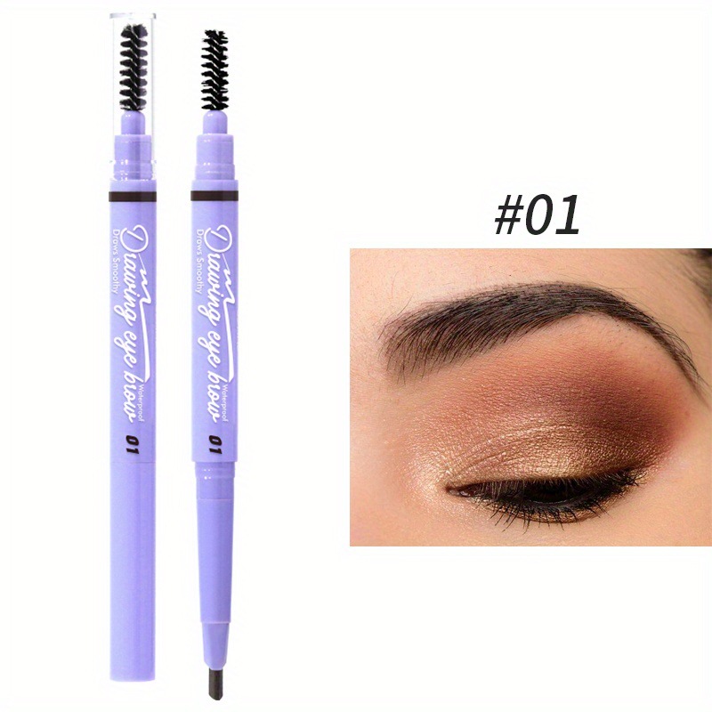 USHAS Europa y los Estados Unidos transfronterizos spot impermeable a largo plazo maquillaje lápiz de cejas estereoscópico natural antitransor lápiz de cejas de doble cabeza TP350