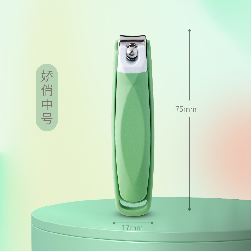 Zheni 爪切りセット ステンレス鋼爪切り 爪はさみ シングル印刷可能なラベル 工場クリエイティブ 斜め口 飛沫防止|undefined
