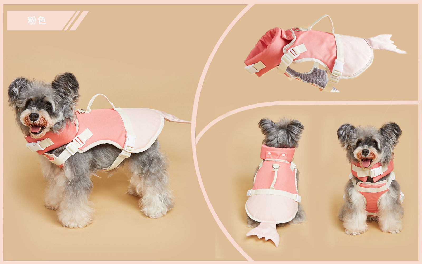 Dog Life Jacket with Detachable Collar