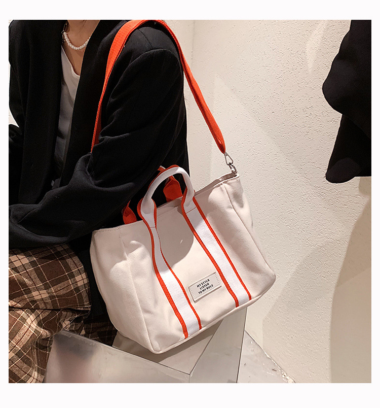 Fashion Large Capacity Wide Shoulder Strap Hit Color Portable Tote Bag Wholesale Nihaojewelry display picture 10
