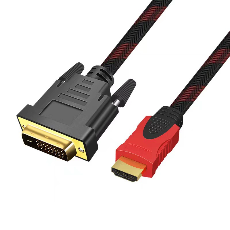 Источник производителя 5м HDMI к DVI24+1 HD линия HDMI к DVI двойное магнитное кольцо позолота