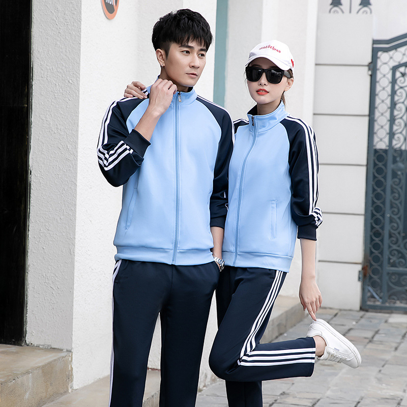 Nuevo traje de pareja de deportes otoño uniforme escolar de manga larga Escuela Secundaria estudiante de escuela primaria deportes clase uniforme equipo uniforme fábrica al por mayor