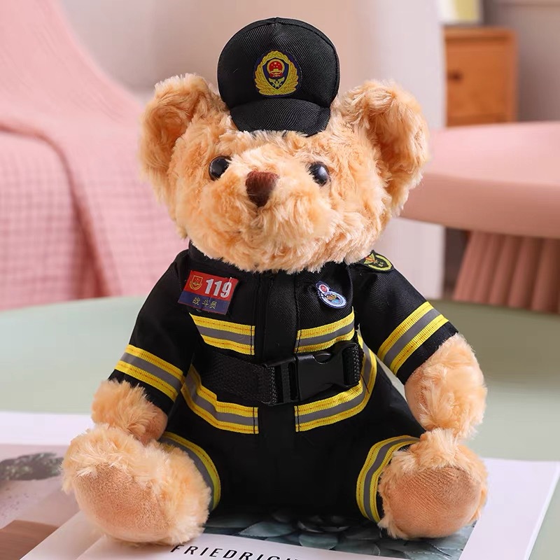 [brown] black fire bear