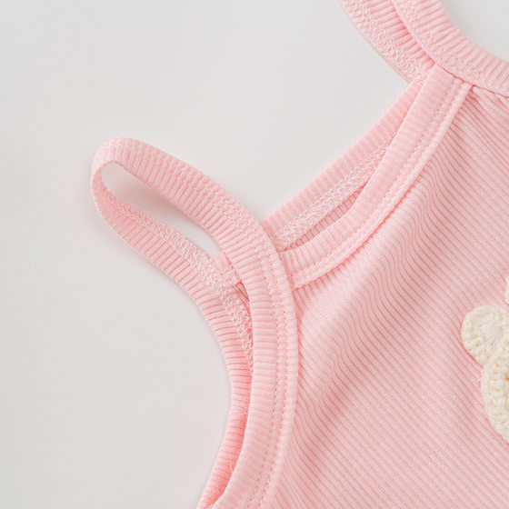 Newborn Clothes Class A Summer Thin Boyboy and Girls Baby One-piece Clothes Super Cute Princess Style Outgoing Sling Bag Fart Clothes