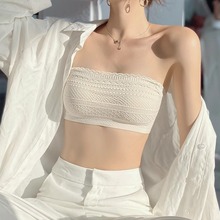 夏季抹胸无肩带防滑无痕内衣女无钢圈小胸聚拢甜美背收副乳文胸罩