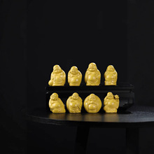 宜兴紫砂茶宠开心佛弥勒佛禅意摆件茶桌摆件精品