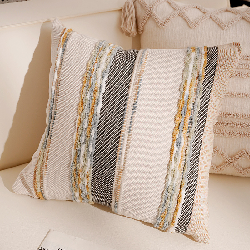 Nórdico inswind almohada simple versátil sala de estar sofá cojín dormitorio ventana flotante cabeza de cama respaldo cojín almohada cubierta