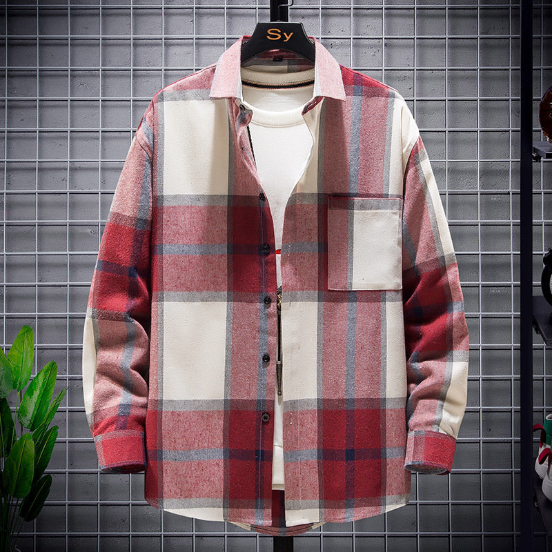brushed-long-sleeved-shirt-mens-port-fashion-mens-cardigan-casual-plaid-fashionable-mens-shirt