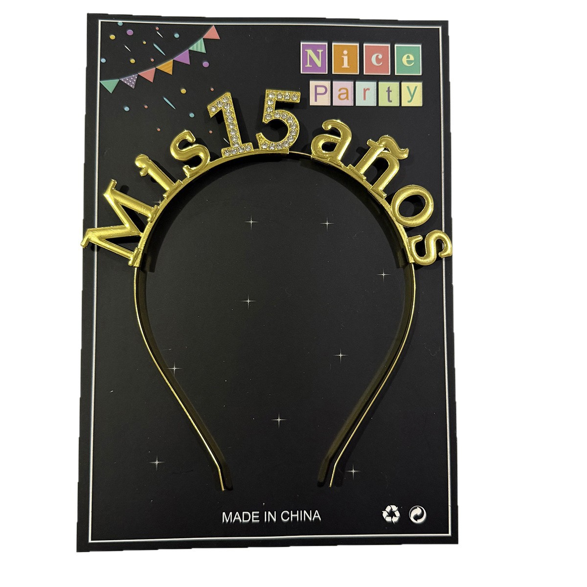 Fiesta Mis 15 años oro y plata bar mitzvah español cabeza de fábrica directa transfronteriza mayorista
