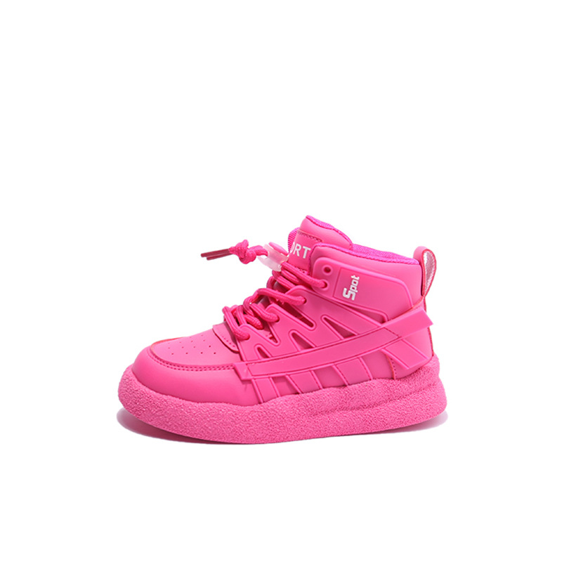 High Top Children's Sports 2023 Autumn New Boys' Casual Basketball Fashion Brand Girls' Running Shoes_voghion.com
