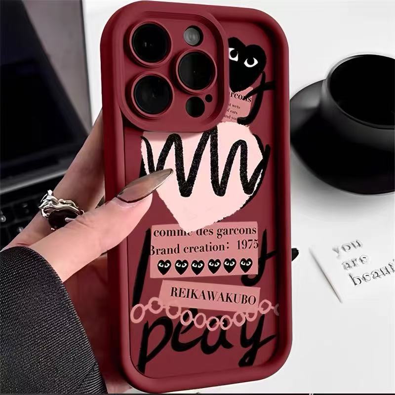 Graffiti Love Adecuado para iPhone 16pro funda para teléfono móvil Apple 15 anti-caída 14 Europa y América 13promax nuevo 12x