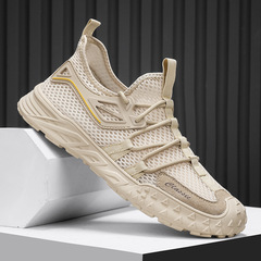Men's Sports Shoes 2024 Summer Breathable Mesh Holes Men's Shoes Outdoor Soft Sole Casual Running Shoes