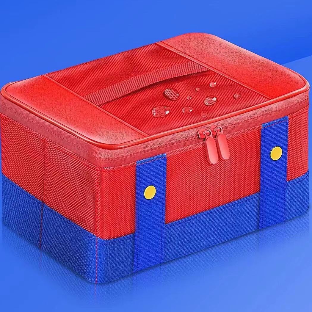 Bolsa de almacenamiento para Nintendo Switch | Funda protectora grande estilo Mario, set completo de accesorios y estuche