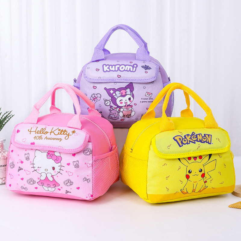 Student Lunch Box Bag Waterproof Thickened Insulated Bag Lunch Bag Large Capacity Rice Pocket Cute Cartoon Children's Lunch Bag