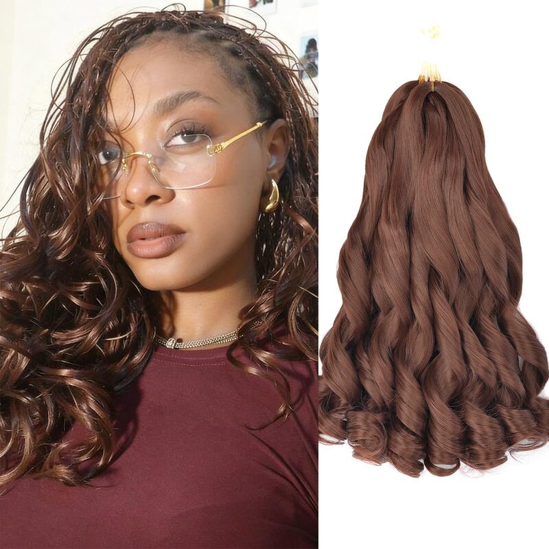 European and American Synthetic Fiber Large Curly Wig, Big Wave Curls, French Curl Loose Wave Crochet Hair