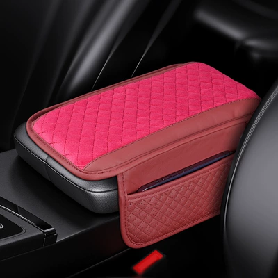 cushion winter car supplies, Armrest box pad - red