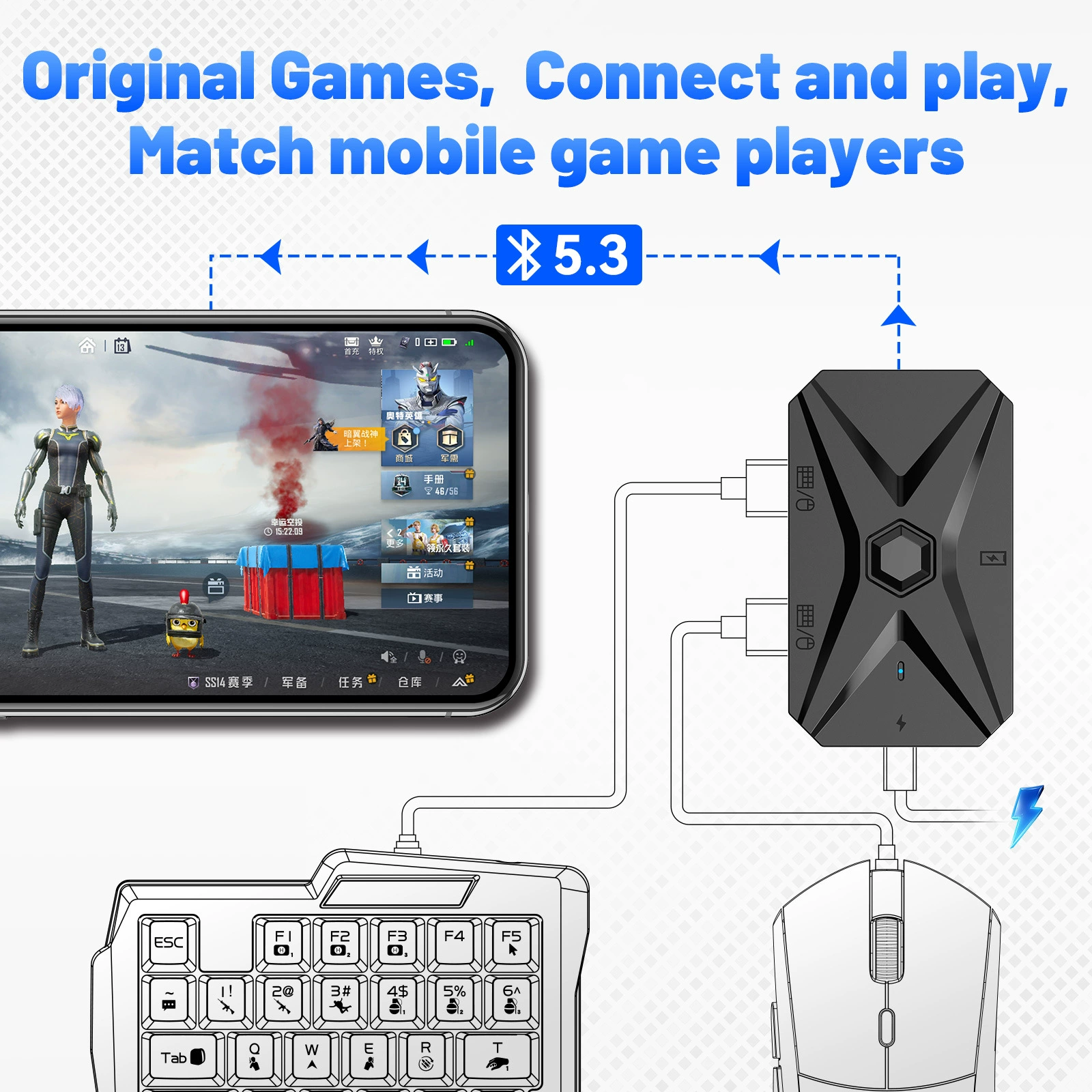 [Игровой набор для клавиатуры и мыши Gamwing M1 Pro+ pubg]