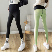 孕妇装打底裤2025秋冬新款托腹护腰奥粒绒加厚保暖百搭鲨鱼皮裤潮