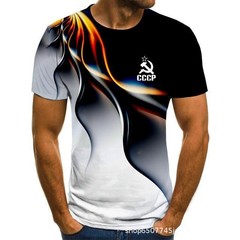 CCCPシリーズ 3DプリントTシャツ クロスボーダー 新品 メンズ カジュアル 半袖 メーカー直販